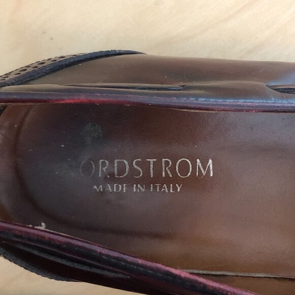 NORDSTROM Italian Leather Kiltie Wingtip Loafers - Old Money main image 4